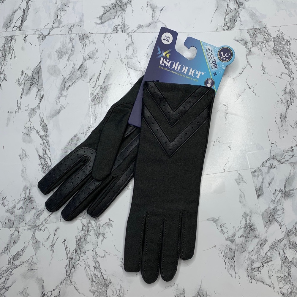 Isotoner Chevron Spandex Gloves - Picture 3 of 6